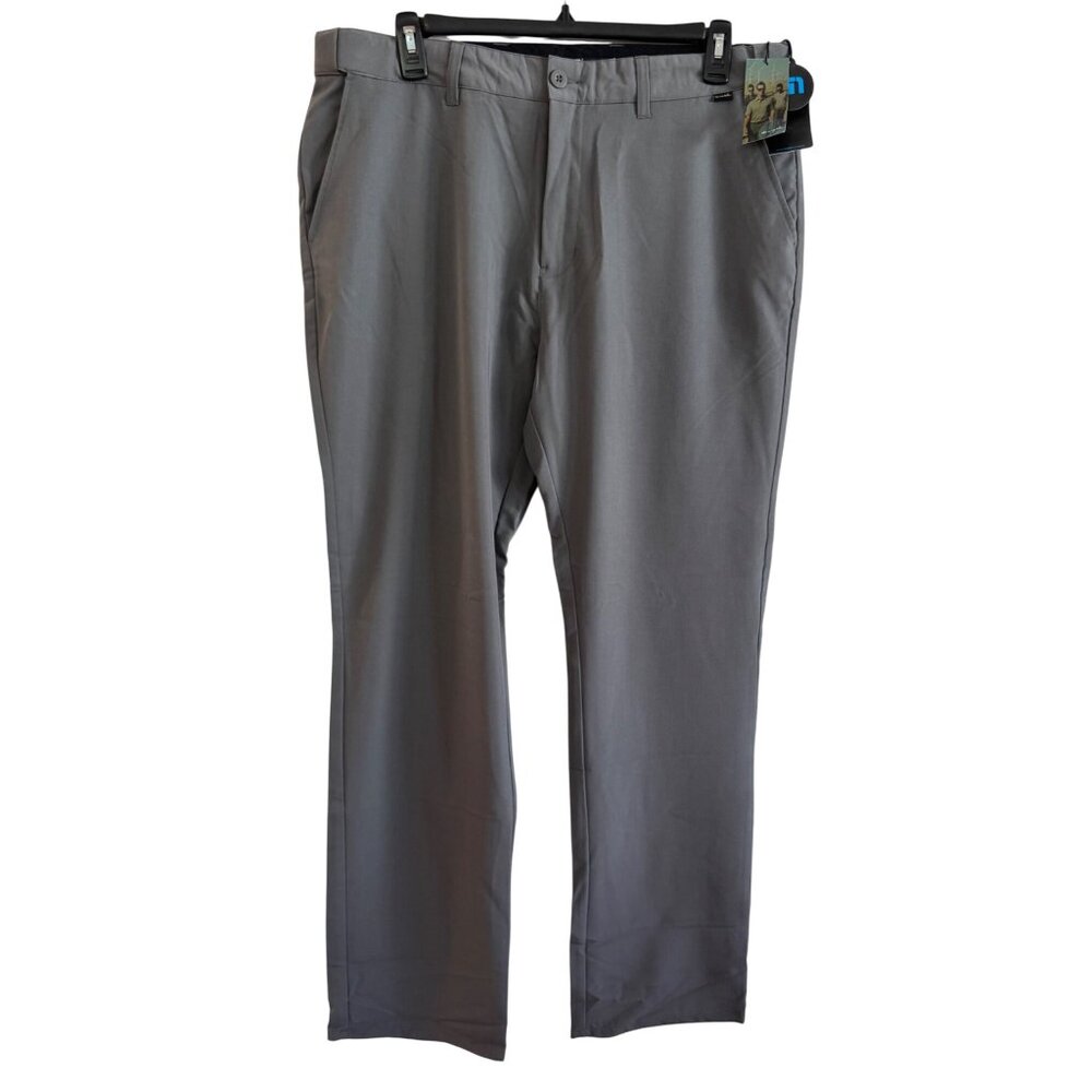 TravisMathew Mens Stretch Golf Pants Size 38 Polyester Blend Gray Premium Comfor